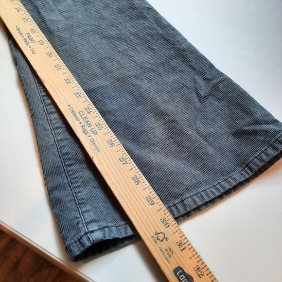 American Eagle Pants Womens 2 Gray Super Hi-Rise Flare Sailor Trouser Boho Cords - Picture 10 of 12